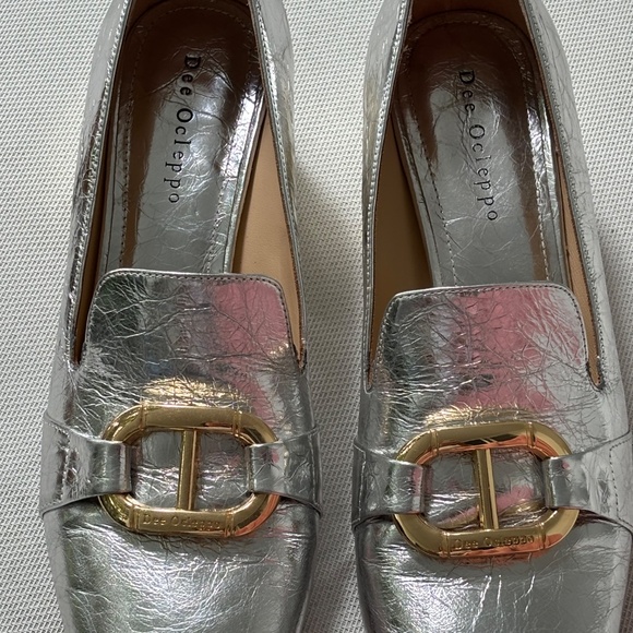 Dee Ocleppo loafers silver & gold : Size 8.5 - Picture 2 of 8